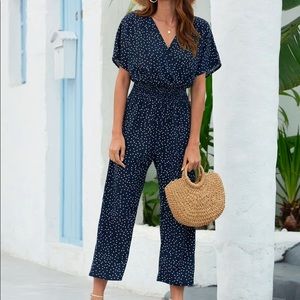 POLKA DOT ROMPER (Navy) Small
